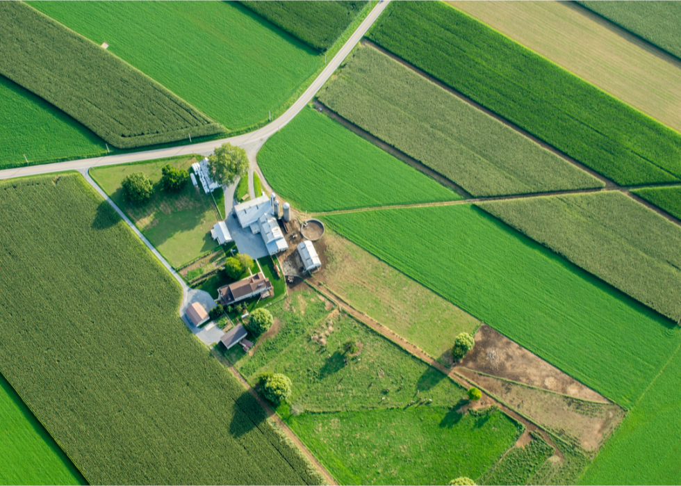 Les États qui ont perdu le plus de fermes au cours des 100 dernières années 