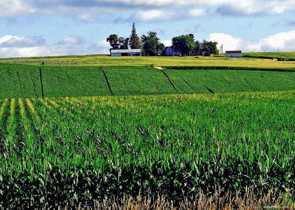 États avec le plus de terres agricoles 