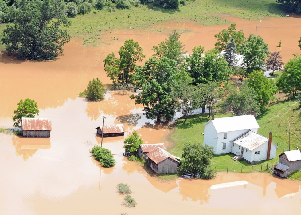 États les plus exposés au risque d inondation 