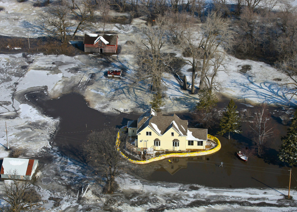 États les plus exposés au risque d inondation 