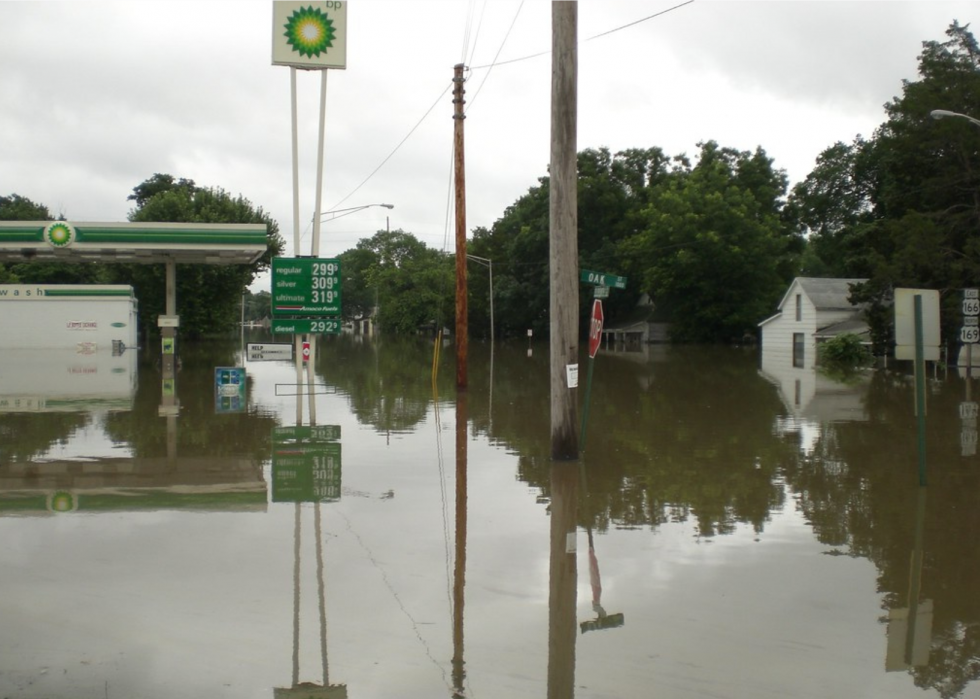 États les plus exposés au risque d inondation 