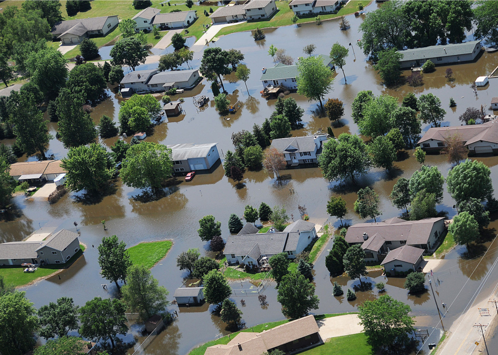 États les plus exposés au risque d inondation 