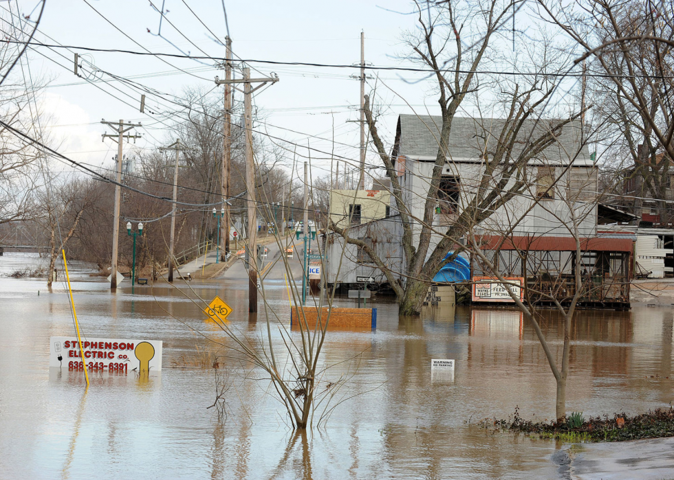 États les plus exposés au risque d inondation 