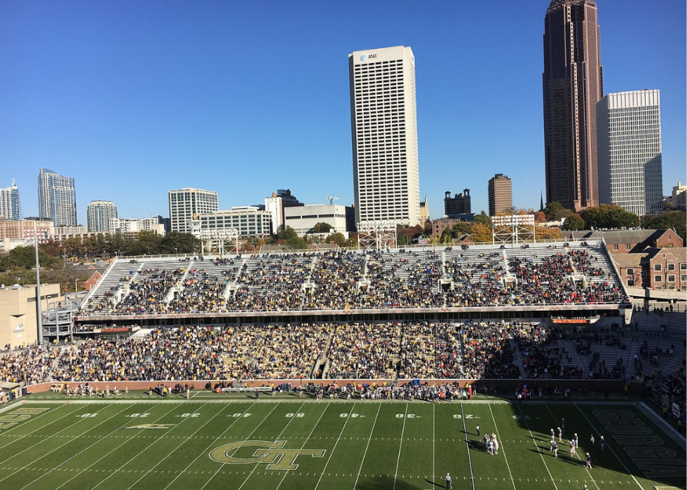 50 plus grands stades de football universitaire 