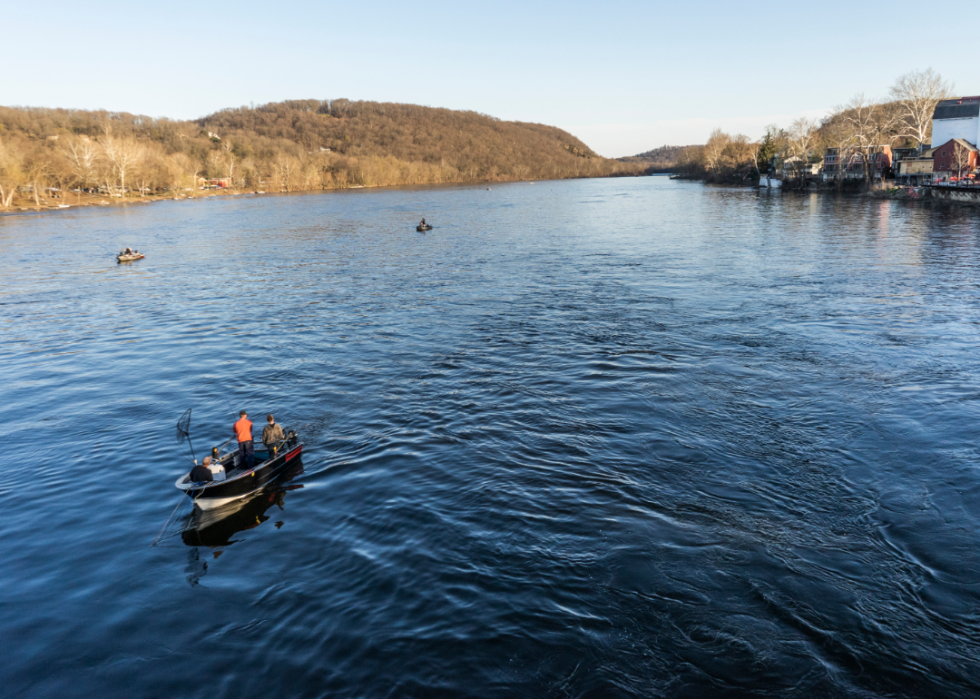 États comptant le plus de pêcheurs enregistrés 