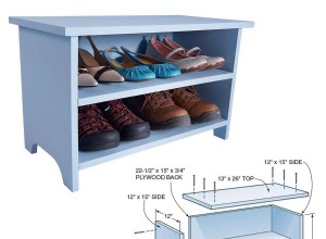 Banc d entrée bricolage avec rangement pour chaussures 