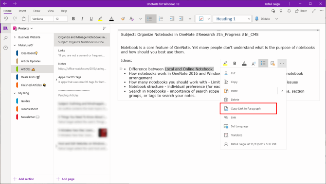 Comment organiser vos blocs-notes avec OneNote 