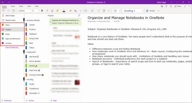 Comment organiser vos blocs-notes avec OneNote 