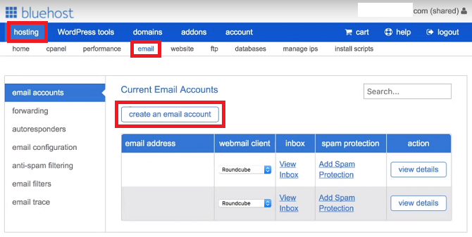 Comment configurer votre compte de messagerie Bluehost Webmail 