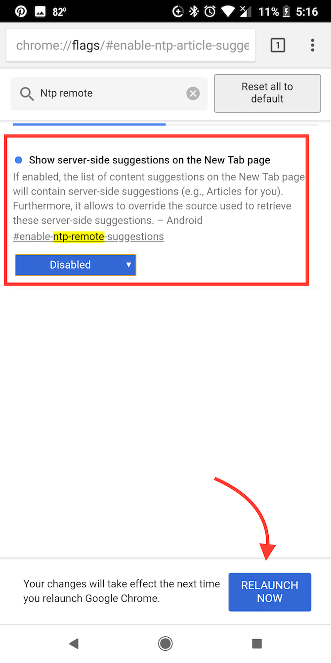 Comment supprimer des articles pour vous dans Chrome sur Android 