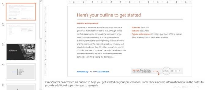 PowerPoint QuickStarter décrit instantanément toute nouvelle présentation et vous démarre du bon pied 