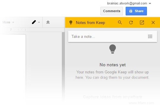 Apportez la puissance de Google Keep à Google Docs en un seul clic 