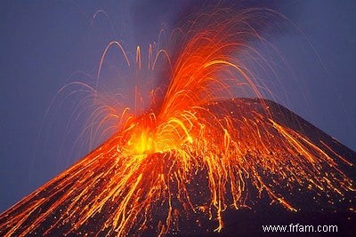 Les volcans crient des éruptions 