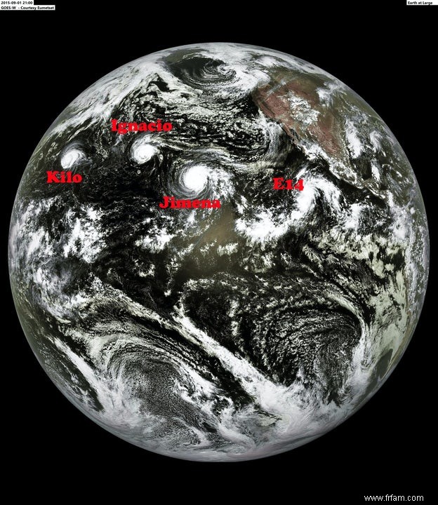 Situation unique :3 cyclones tropicaux en même temps 