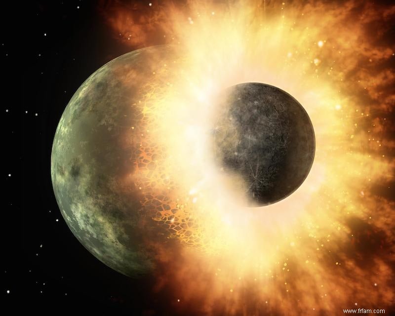 La lune s est formée après une collision frontale 