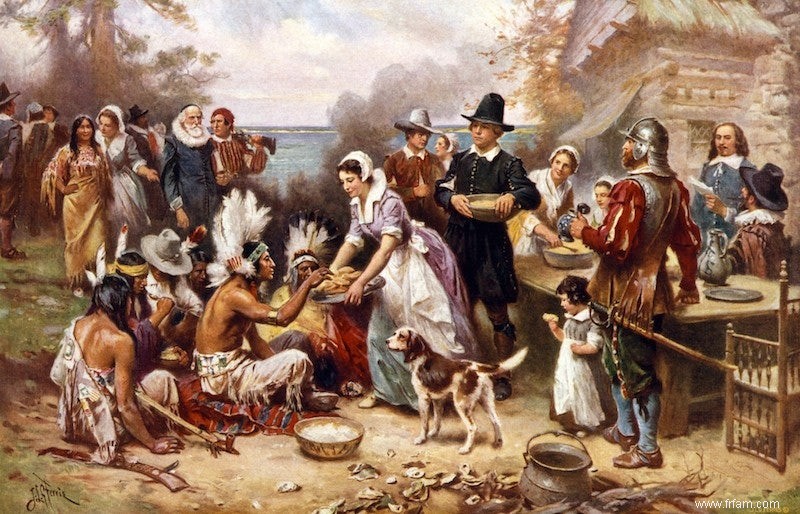 Thanksgiving :les Indiens d Amérique remercient gentiment 