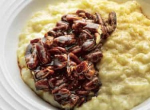 La recette de Dan Lepard pour le pouding au riz au sucre brun et aux pacanes au caramel 