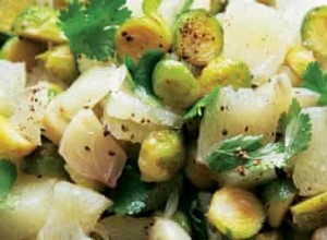 Les recettes de Yotam Ottolenghi pour les choux de Bruxelles rôtis au pomelo et à l anis étoilé, ainsi que la recette de haricots beurre écrasés à la pâte de poivron rouge 