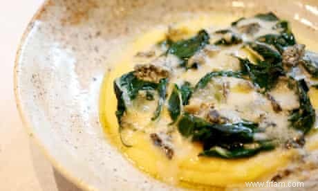 Recette de bette à carde d Angela Hartnett avec polenta et fromage bleu 