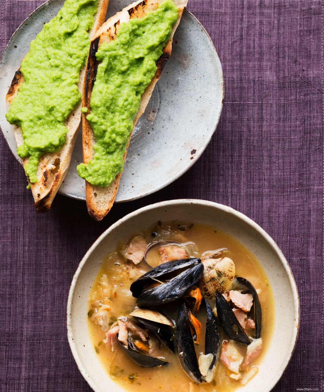 Recettes de fruits de mer et de bouillon de poisson de Nigel Slater 