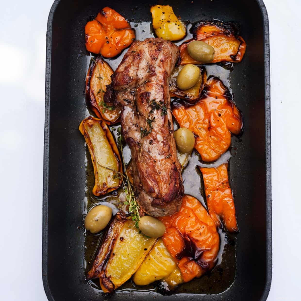 La recette de l agneau rôti et des poivrons de Nigel Slater 