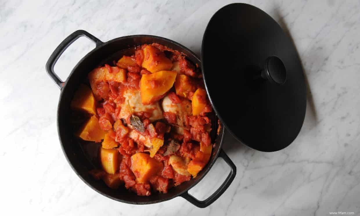 La recette unique de Skye Gyngell pour le poulet rôti à la courge musquée 