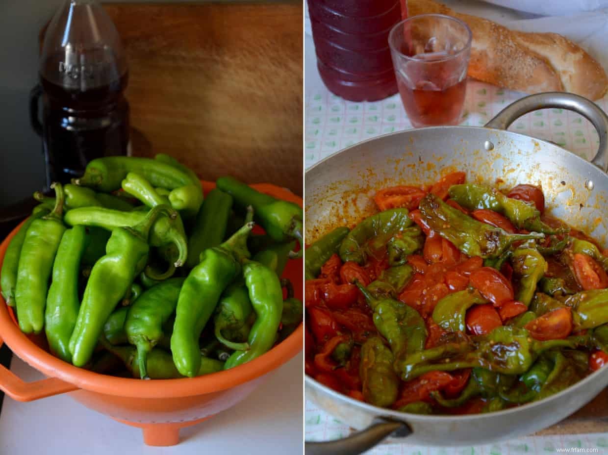 La recette de Rachel Roddy pour les poivrons friggitelli aux tomates 