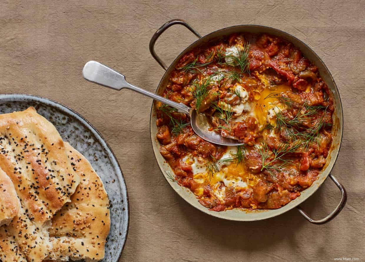 La Perse dans une assiette :les recettes de Berenjak pour le ragoût de jarret d agneau aux épices et la trempette d aubergines 