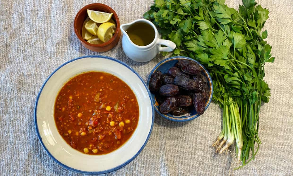 Recettes pour le Ramadan :soupe harira marocaine rapide et facile de Jane Jeffes 