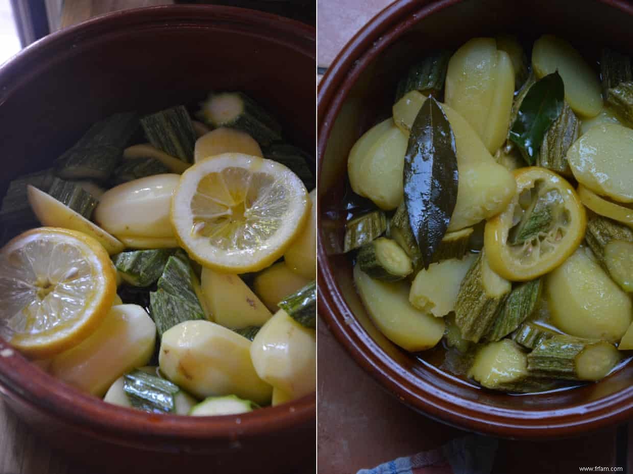 La recette de Rachel Roddy pour la courgette et la pomme de terre à l huile d olive citronnée 