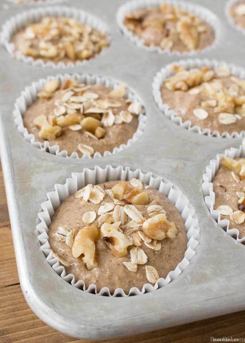 Muffins sains à l avoine et à la banane :sans farine, sans sucre, sans huile 