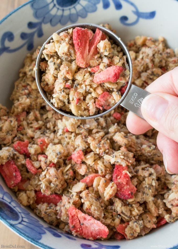 Boules d énergie croustillantes à la fraise… Collation saine sans cuisson pour les enfants 