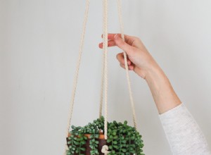 Jardinière suspendue en cuir bricolage 