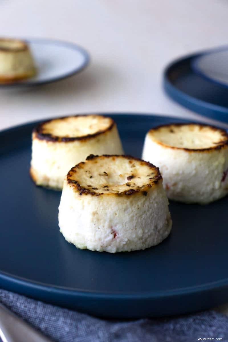 Bouchées sous vide aux poivrons rouges rôtis et au blanc d œuf 