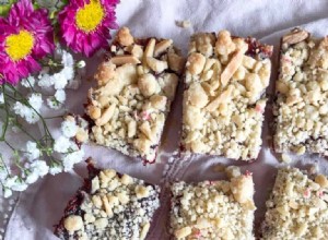 Barres de crumble aux framboises 